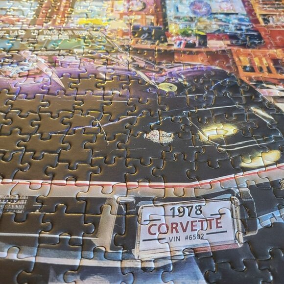 Wheels Corvette Classic Car Puzzle 750 Piece Master Chevrolet Man Cave No Poster - Picture 7 of 14